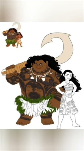 Coloring Moana and Maui 🌺💪 | Fun Disney Characters | Colorin Art Pad