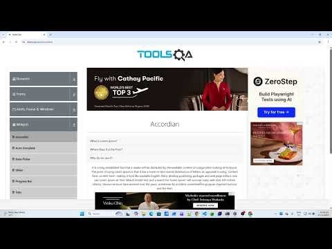 TypeScript Playwright Framework – Module 04a | Accordian Automation