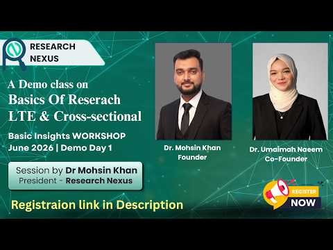 Basics of Research Demo Day 1 | Cross-Sectional Studies, Literature Audits & Case Reports