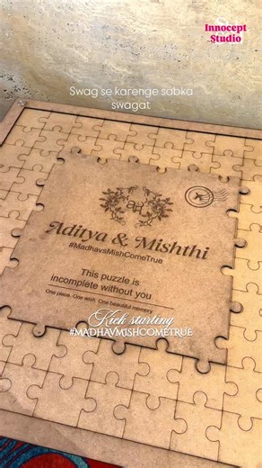 Innocept Studio on Instagram: "Our favorite people in one place—it doesn’t get better than this. ❤️ Welcome to the wedding we’ve all been waiting for! We’ve stocked the weekend with all our favorite things: • 🧩 Piece it together: Check out our custom couple jigsaw puzzle—find your fit! • 🍭 The Tuck Shop: Grab your favorite amenities and snacks to fuel those late-night room hangs. • 🗂️ Key to the Weekend: Your itinerary key card has the full map to the madness. Grab a drink, find a munchie, an