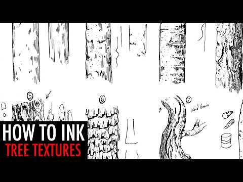 How to Draw Trees - Bark, Trunks, and Textures (with Ink)