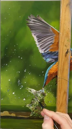 Painting a Hyper-Realistic Bird #satisfying #art #painting