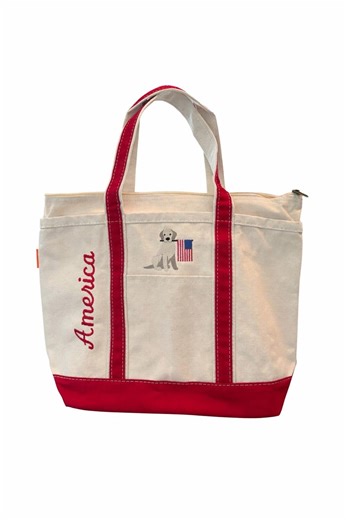 Custom Embroidered Tote Bag, Personalized Gift, Custom Icon Tote, Beach Bag, Patriotic Tote Bag - Etsy