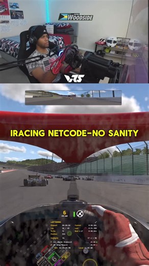 Rayne Woodside on Instagram: "Explain this 4x iRacing… I’ll wait. #iracing #simracing #netcode #ovalracing #simrig"