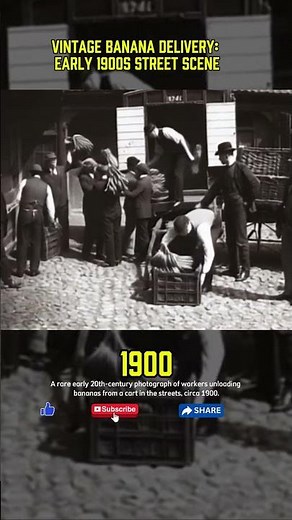 Vintage Banana Delivery: Early 1900s Street Scene