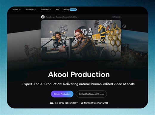 Introducing AKOOL Production 🎬 Expert-led AI video production that delivers natural, human-edited videos at scale. AI handles the speed. Professionals ensure the quality. Create ads, product videos, training content, and more faster and more affordably than traditional production, without sacrificing quality. Professional video, without production friction Built for teams that need quality, speed, and scale #AKOOL #AIvideo #VideoProduction #GenAI #MarketingTools | Akool Inc