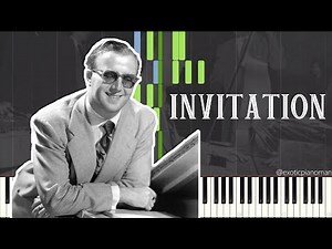 George Shearing - Invitation (Solo Jazz Piano Synthesia) [Jazz Standard]