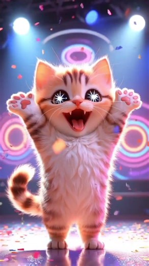 Cute Dancing Kitten Party 🐱🎉 | Most Adorable Cat Dance Ever #shorts #cat #catvideos #dudidudidam #