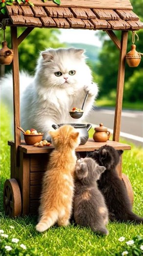 😄🥰 Subscribe for more videos ❤️#shortvideo #pets #catshorts #cookingcat #meowmoe #meowgical #meow