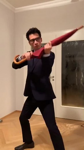 1 Man Fight Scene without rhyme or reason #action #fight #movie #suit #umbrella #fyp #filmmaking #transition