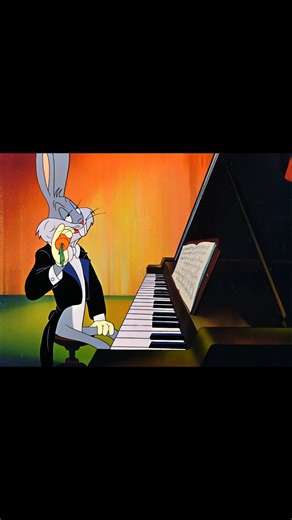 Looney Vault on Instagram: "🎼🥕 Bugs plays a melody he made up. Some dummy named Franz Liszt calls right in the middle of the performance and really ruins the momentum of things. Title: Rabbit Rhapsody"