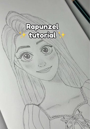 Desenho fácil da Princesa Rapunzel