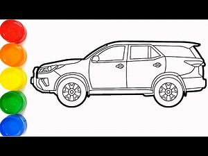 How to draw and color a 4X4 SUV