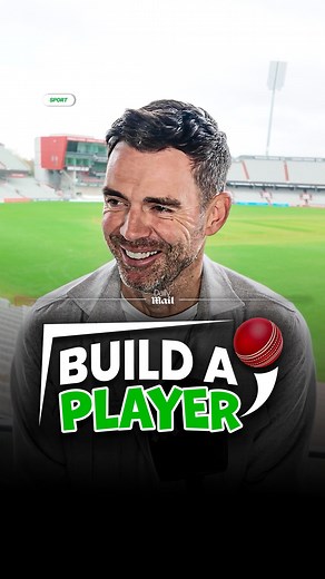 BUILD A CRICKETER with Jimmy Anderson 🧱🏏 #JimmyAnderson #cricket #england #sports #benstokes | Daily Mail Sport