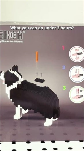 No time to build? Try JEKCA Mini Series✨#jekca #buildingblocks #animals #dog #cat