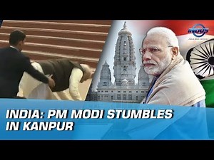 India: PM Modi Stumbles in Kanpur | Indus News