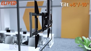 ELIVED Ceiling TV Mount for Most 37-75 Inch TVs, Height Adjustable Full Motion Ceiling Mount for Flat Pitched Roof, Hanging TV Bracket Swivel and Tilt, Holds up to 110 lbs, Max VESA 600x400mm YD3016