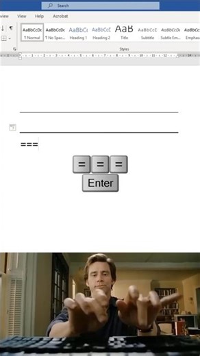 MS word line hacks that's save your time #word #computertrick #excel #window