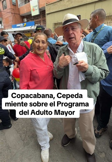 Copacabana, Cepeda miente sobre el Programa del Adulto Mayor. | leonardo cepeda