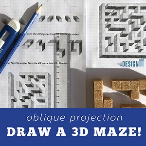 Draw a 3D maze! Oblique Projection