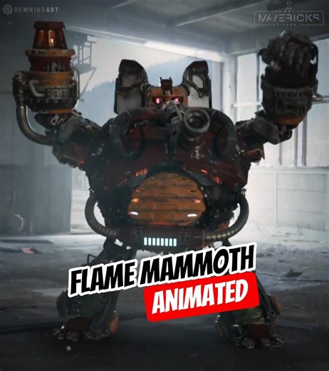 HEAVY Flame Mammoth Animation - Mammoth Robot made in blender #blender #b3d #animation #3dcharacter