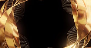 Abstract curve gold luxury frame background