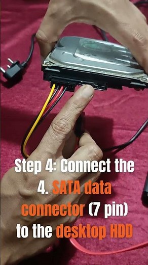 Convert Internal HDD to External HDD using SATA Cable #shorts