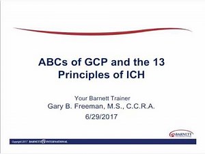 ABCs of GCP and the 13 Principles of ICH GCP E6 Trailer