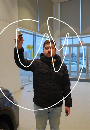 Asked the team to draw the VW logo 🚙 Well… this was harder than we thought 😂