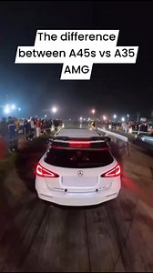 The difference between Mercedes-Benz A35 AMG vs A45s AMG both powered by a turbocharger 2.0 engine on a 200m drag race #reels #cars #amg #trending #racing | Glen On Cars
