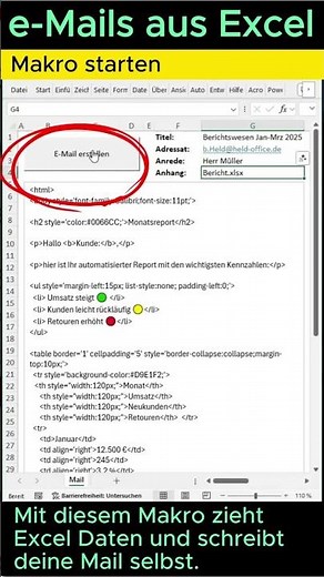Formatierte E-Mails direkt aus Excel versenden! 📧🚀