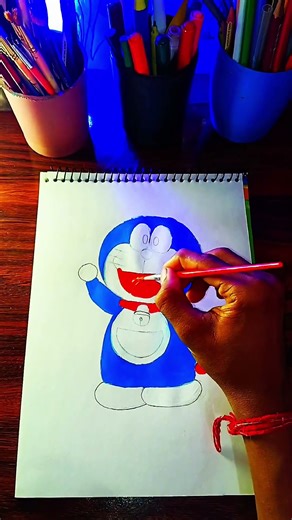 How To Cute Doraemon painting #viral #art #tranding #ahorts