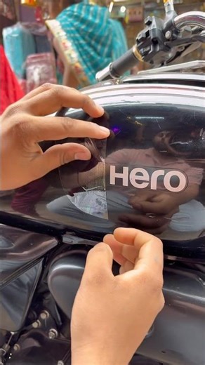 Wings radium sticker😱Hero Splendor plus #shorts