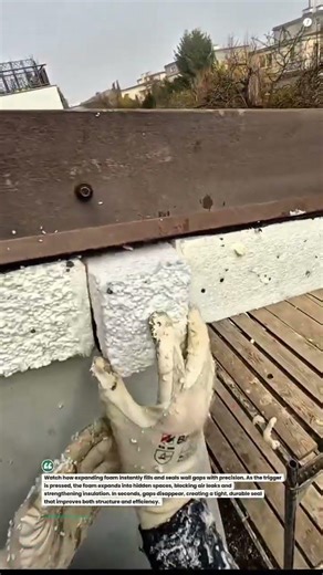 Wall Gap Sealing with Expanding Foam! #construction #DIY #tools #shorts #repair