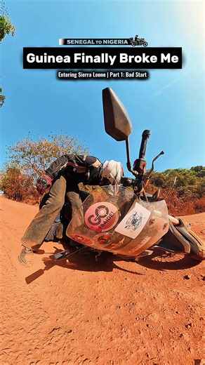 From the moment I left the hotel, I was already exhausted. I had arrived around 6pm the night before and couldn’t get much rest. Between sorting out money exchange and everything else, my body never really recovered from the previous ride. They didn’t run a generator during the day, and I knew I wouldn’t survive that heat, so I had no choice but to get back on the road. The fall wasn’t even supposed to happen. A sudden horn from the truck around the bend startled me, and in that moment, I lost c