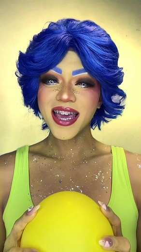 Creative Makeup Transformation Inspired by Joy from Inside Out