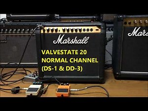 Marshall VALVESTATE 20 アンプの歪みとDS-1の歪み