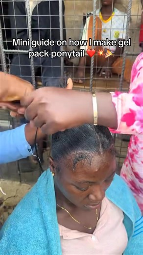 A concise guide to making a gel pack ponytail #salon #salonlife #hairtransformation #ponytail #tutorial #naturalhairstyles | Taiwo Silifat Ayinde