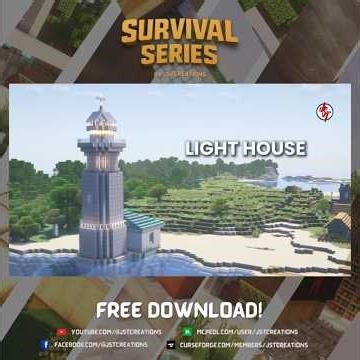 Minecraft Light House - Plains Biome by JSTCreations #survivalminecraft #jstcreations #minecraft