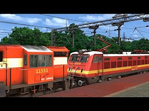 WAP-4 RESUCE WDM-3D LHB EXPRESS TRAIN | BUMPY RAILROAD | Train Simulator | Railwork |#railworks | 4K