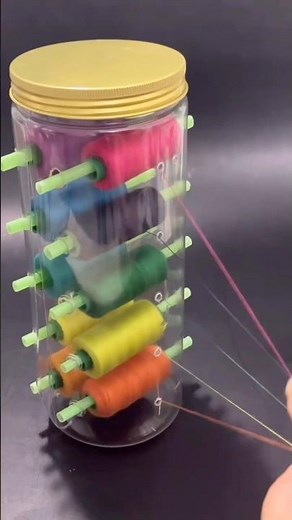 How to store spools of thread neatly.
