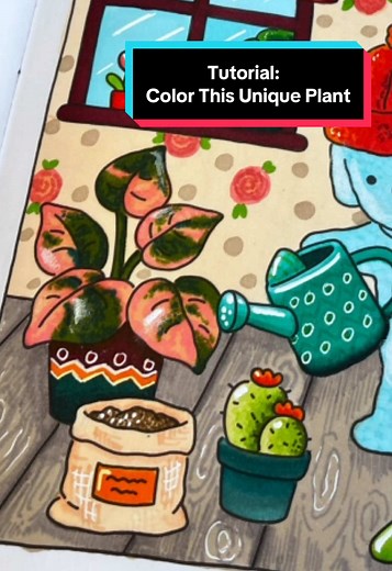 Coloring Tutorial: Pink Princess Philodendron Step-by-Step