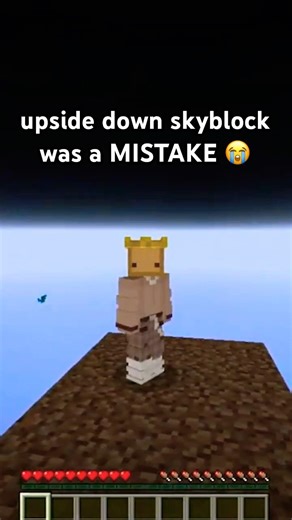 playing skyblock upside down was a MISTAKE 😭