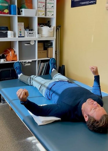 Supine Shoulder External Rotation 45 Degrees