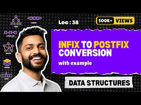 Lec-38: Infix to Postfix Conversion | Infix➡️Postfix Conversion with examples | Data Structure