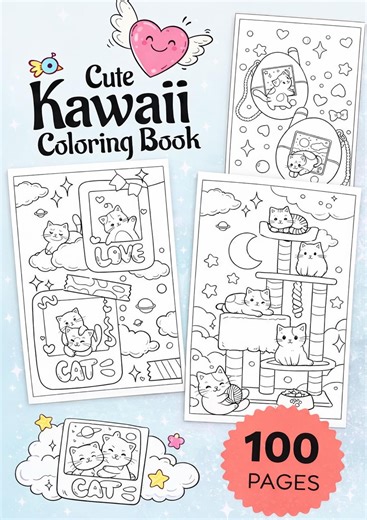 Mystical Buddies Coloring Book – 50 Fantasy Animal Pages, Printable PDF & PNG - Etsy