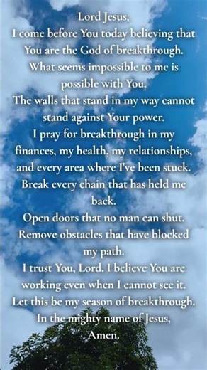Prayer for Breakthrough in Every Area 🙏 #breakthrough #prayer