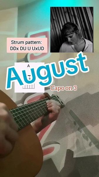 #august #taylorswift #guitar #chords #folklore #guitartutorial #guitarlesson