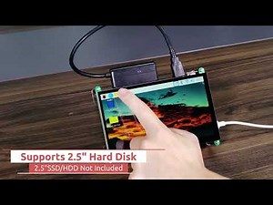 SunFounder Raspberry Pi Screen, 7 Inch Touchscreen 1024X600 IPS Display, USB HDMI Portable Monitor