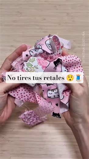 No tires tus retales y cose esto 🙂🧵👌 #diy #costura #patrongratuito